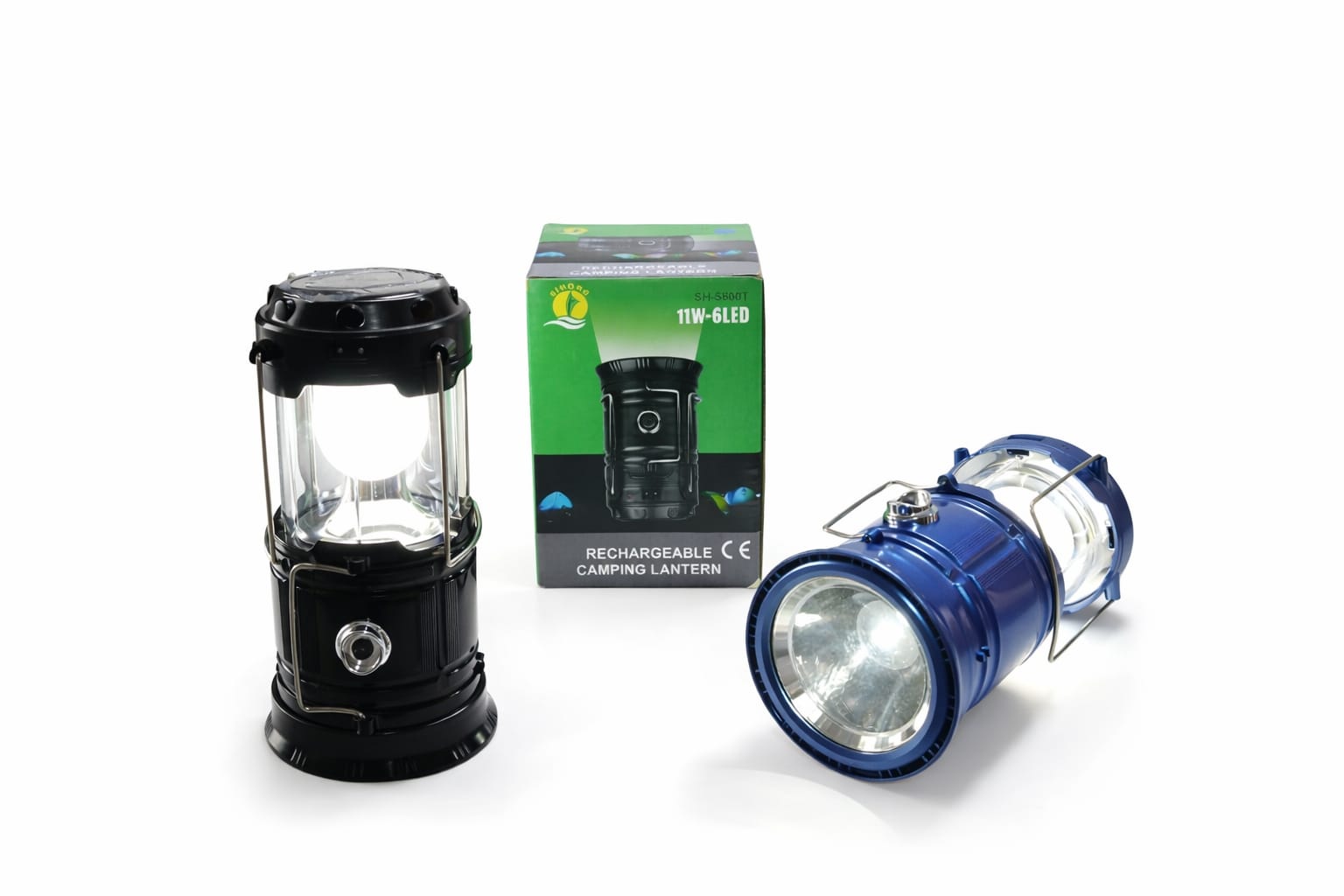 Wiederaufladbare LED-Campinglaterne mit Taschenlampenfunktion